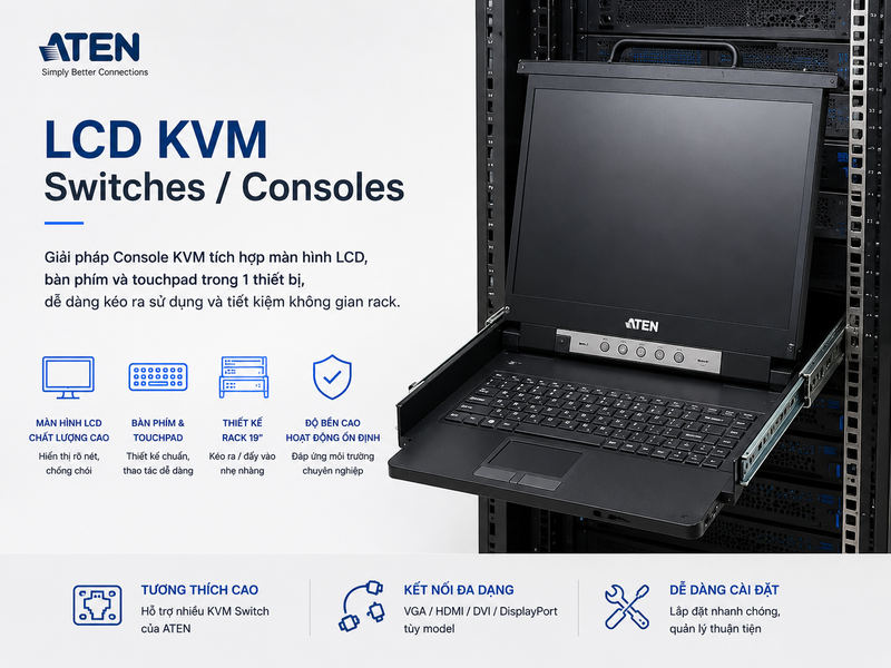 Thiết bị LCD KVM Switches / Consoles